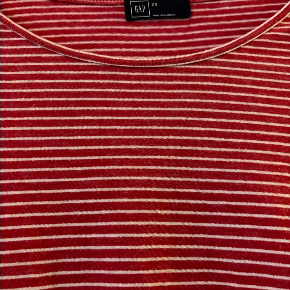 GAP XS women’s red striped dress - Picture 2 of 4
